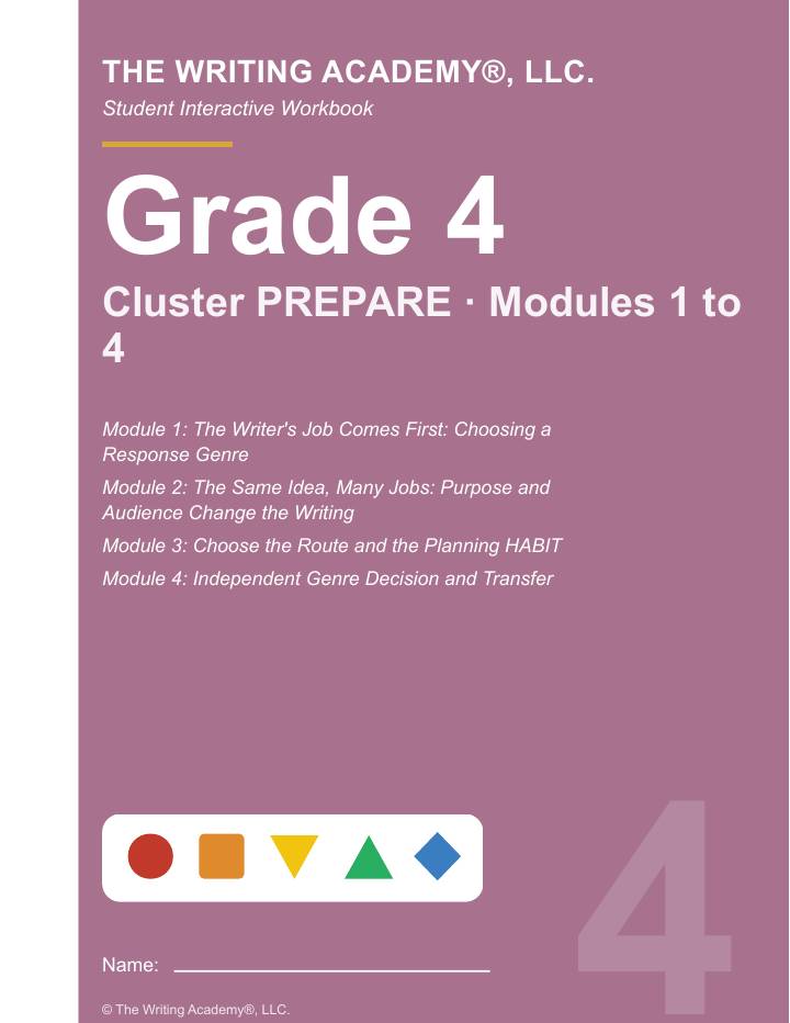 First page of the Grade 4 student interactive workbook.
