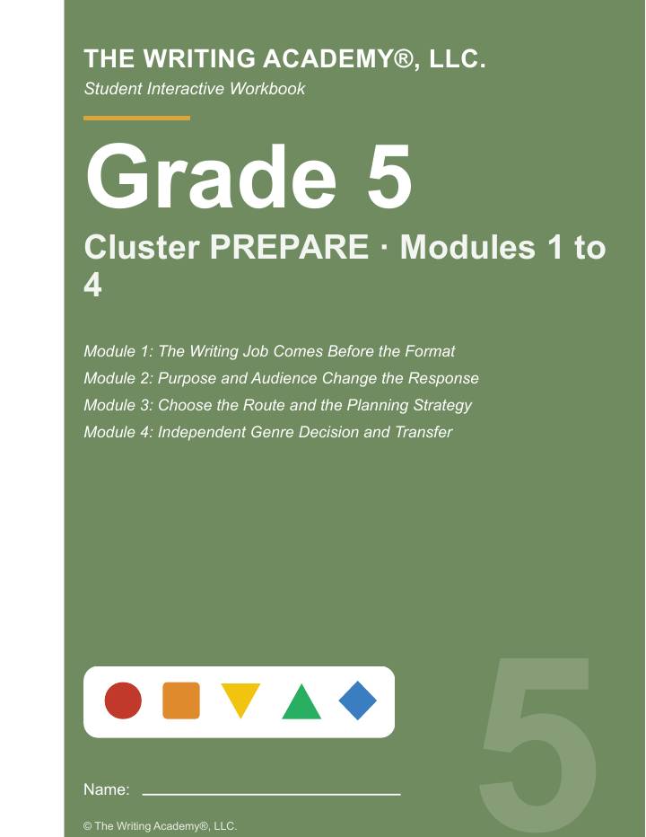 First page of the Grade 5 student interactive workbook.