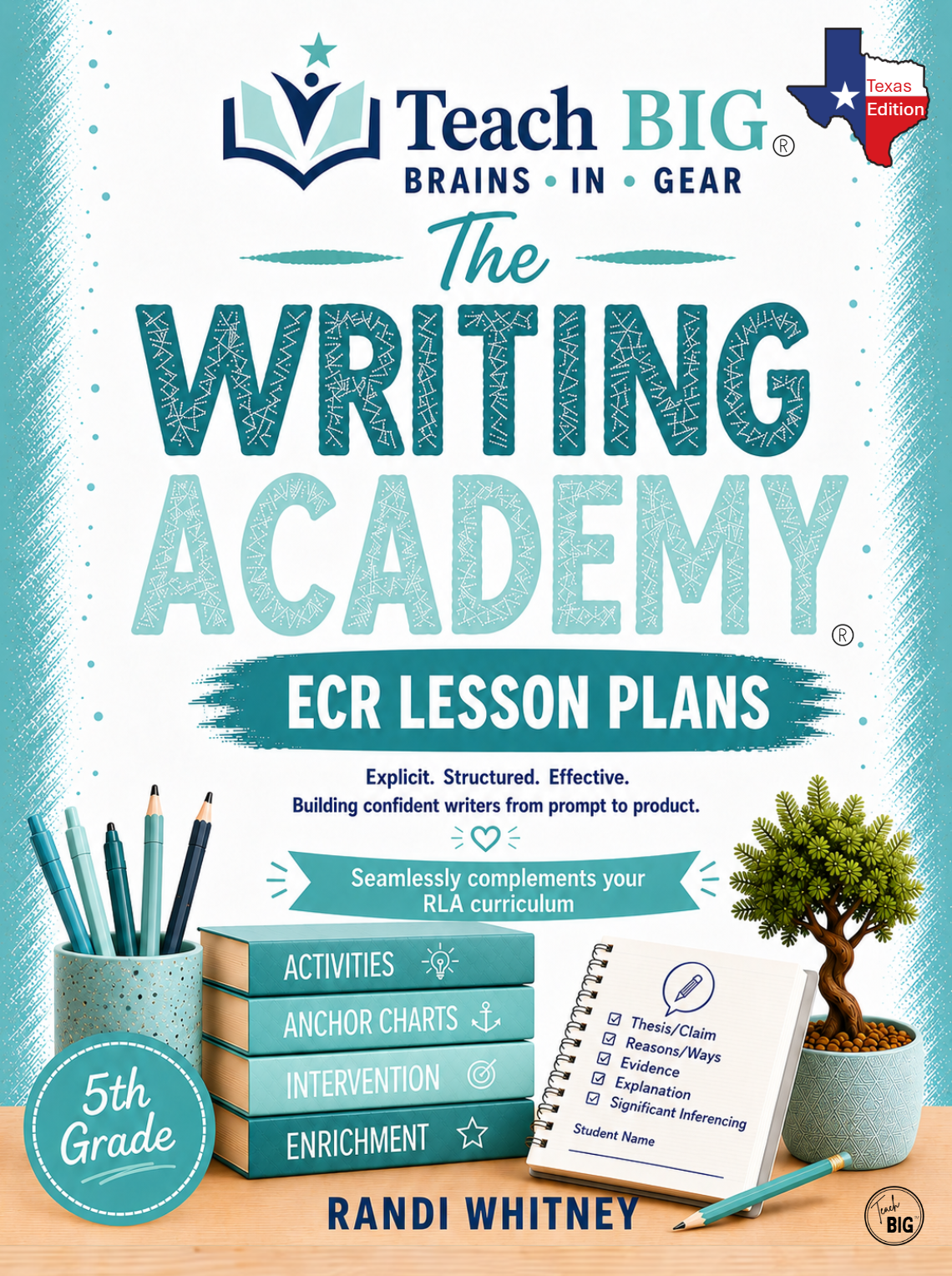 Cover of the Teach BIG daily lesson plan guide used with the ECR Trifecta.
