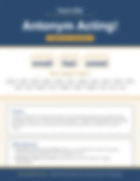 Preview of inside pages from Antonym Acting!. Select to enlarge.