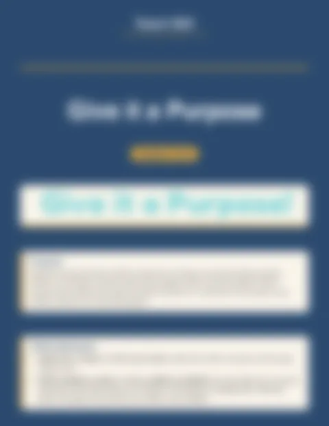 Preview of inside pages from Give it a Purpose. Select to enlarge.