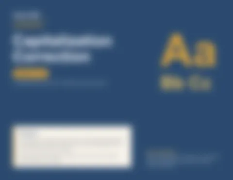 Preview of inside pages from Capitalization Correction. Select to enlarge.