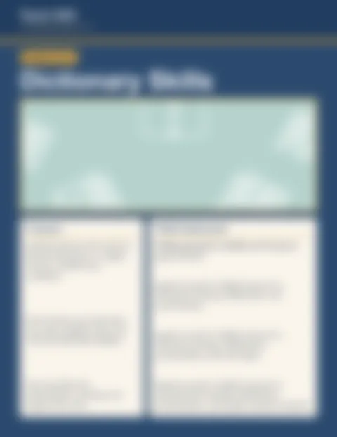 Preview of inside pages from Dictionary Skills. Select to enlarge.