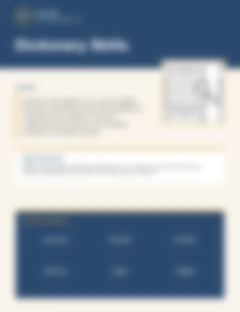 Preview of inside pages from Dictionary Skills. Select to enlarge.